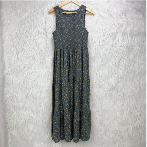 Natural Life Emmie Smocked Maxi Dress Tiered Floral Cottagecore Coastal Cowgirl - Picture 11 of 16